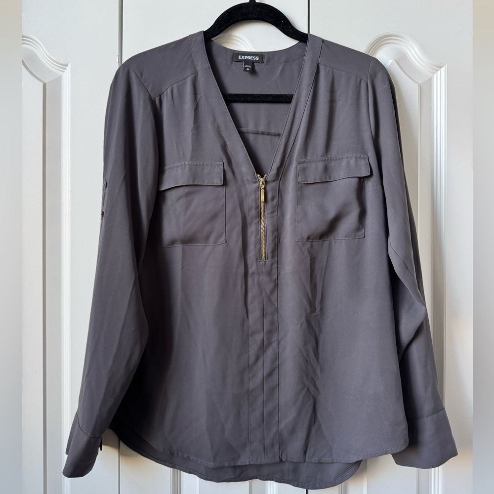 Express Blouse With Golf Zipper - Size Medium